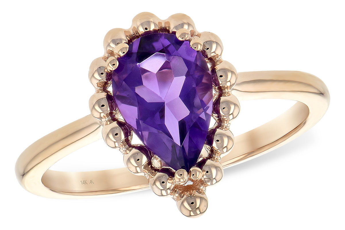 A244-49524: LDS RING 1.06 CT AMETHYST