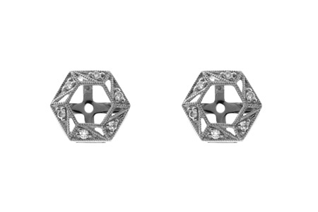 E055-44924: EARRING JACKETS .08 TW (FOR 0.50-1.00 CT TW STUDS)