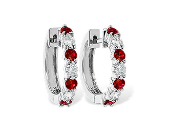 E056-30387: EARRINGS .64 RUBY 1.05 TGW