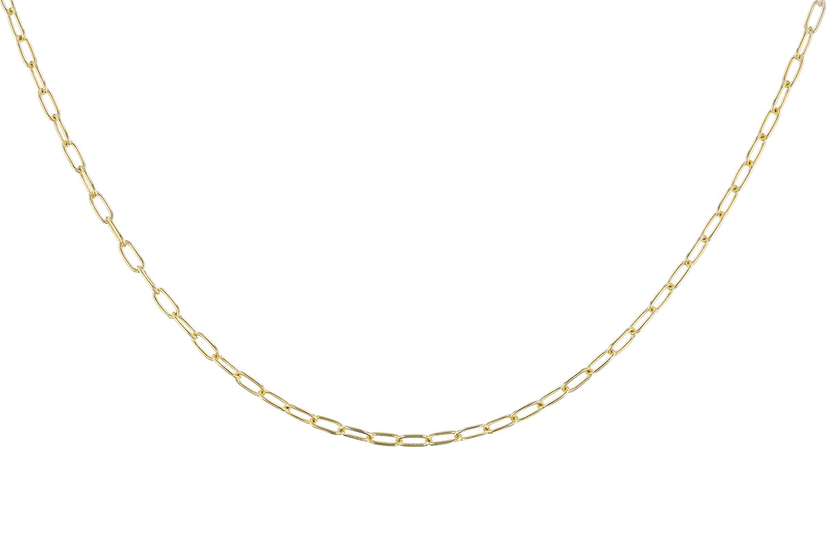G329-91278: PAPERCLIP SM (16IN, 2.40MM, 14KT, LOBSTER CLASP)
