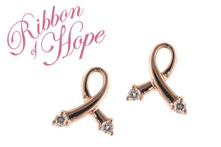 H055-44960: PINK GOLD EARRINGS .07 TW