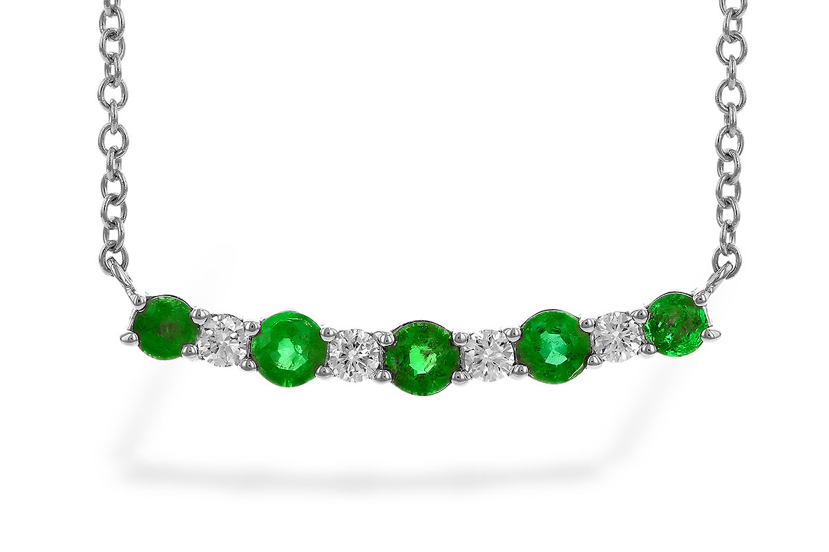 H329-07678: NECK .43 TW EMERALD .55 TGW