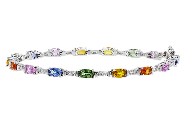 M329-93169: BRACELET 4.76 MULTI-COLOR SAPPH 5.08 TGW (7")